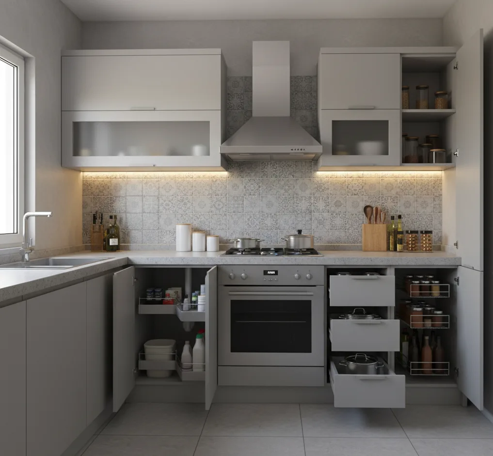 Small kitchen ideas with Smart Under-Sink Storage